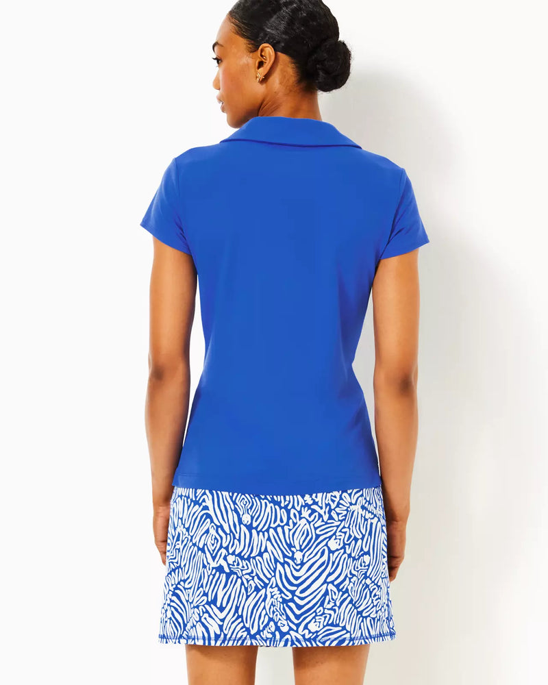 UPF 50+ Luxletic Frida Scallop Polo Top