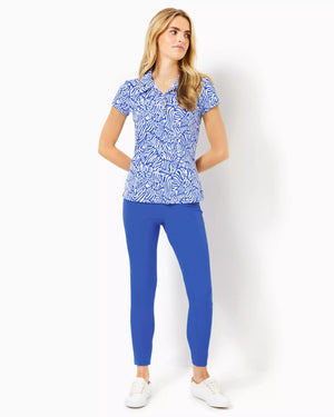 UPF 50+ Luxletic Frida Scallop Polo Top