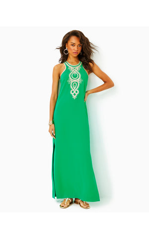 Taylane Embroidered Maxi Shift Dress