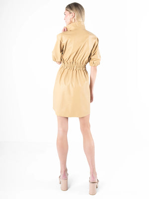 PALMER DRESS - LARK VEGAN OSTRICH LEATHER